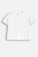 COCCODRILLO krekls ar īsām piedurknēm BACK TO SCHOOL GIRL, balta, WC5143201BSG-001-164, 164 cm