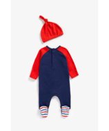 MOTHERCARE zīdaiņu kombinezons + cepure, BB839
