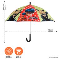 PERLETTI lietussargs Miraculous-Lady Bug 42/8, 75280