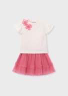 MAYORAL t-krekls ar īsam piedurknēm + svārki, camellia, 3.946-82, 104  cm