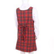 MAMAJUM sarafāns slim fit 10-000017, rūtains, sarkans, 146/152 cm