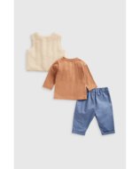 MOTHERCARE krekls ar īsām piedurknēm, veste un bikses, IF514 92