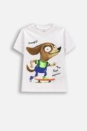 COCCODRILLO t-krekls ar īsam piedurknēm, balti, WC6143217VBB-001-122, 122 izmērs