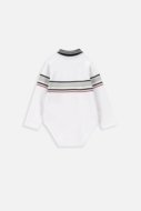 COCCODRILLO bodijs ar garām piedurknēm ELEGANT BABY BOY, balts, ZC3112401EBB-001-086, 86cm