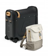 STOKKE transformējams čemodāns un mugursoma JETKIDS™, melna, 570604