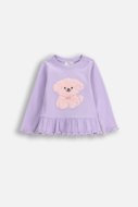 COCCODRILLO t-krekli HAPPY PUPPY GIRL NEWBORN, violeta, ZC5143103HGN-016-086, 86 cm