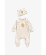 MOTHERCARE zīdaiņu kombinezons + cepure, BB766