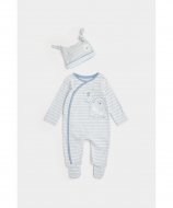 MOTHERCARE zīdaiņu kombinezons + cepure, CB757