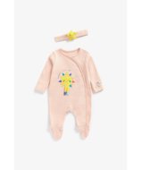MOTHERCARE zīdaiņu kombinezons + galvas saite, BB654
