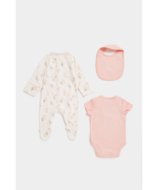 MOTHERCARE zīdaiņu kombinezons, bodijs ar īsam piedurknēm + lācītes, CB627