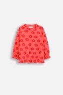 COCCODRILLO krekls ar garām piedurknēm NOSTALGIC MEADOW GIRL NEWBORN, rozā, WC5143101NGN-025-086, 86 cm