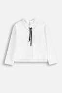 COCCODRILLO krekls ar garām piedurknēm BACK TO SCHOOL GIRL, balta, WC5143101BSG-001-164, 164 cm