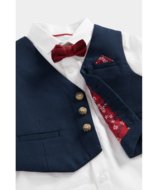 MOTHERCARE krekls ar garām piedurknēm, veste + tauriņš, CC114