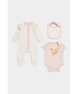 MOTHERCARE zīdaiņu kombinezons, bodijs ar īsam piedurknēm un lacīte, FB429