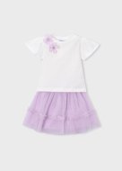 MAYORAL t-krekls ar īsam piedurknēm + svārki, mauve, 3.946-81, 122  cm