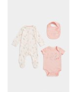 MOTHERCARE zīdaiņu kombinezons, bodijs ar īsam piedurknēm + lācītes, CB627