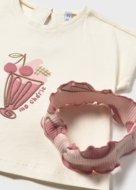 MAYORAL galvas saite, t-krekls ar īsam piedurknēm + legini, peony, 1.750-37, 86  cm