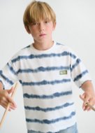 MAYORAL t-krekls ar īsam piedurknēm, cream-blue, 6.039-43, 140 cm