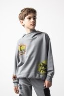 COCCODRILLO džemperis SPORTS BOY JUNIOR, pelēks, ZC5132301SBJ-019-128, 128 cm