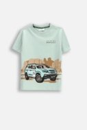 COCCODRILLO krekls ar īsām piedurknēm WILD SAFARI BOY KIDS, zaļš, WC5143202WBK-031-122, 122 cm