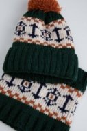 COCCODRILLO cepure ACCESSORIES WINTER BOY, zaļa, ZC4364306AWB-011-056, 56 cm