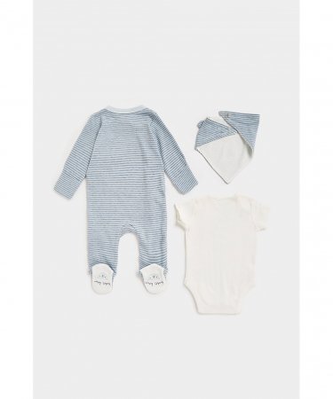 MOTHERCARE zīdaiņu kombinezons + bodijs ar īsam piedurknēm + lācītes, CB783 606438