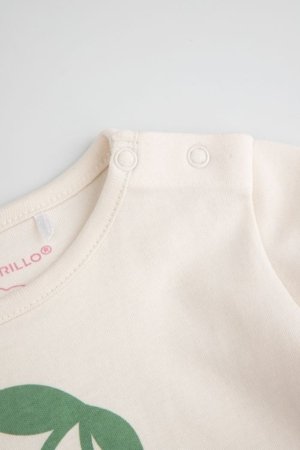 COCCODRILLO bodijs ar garām piedurknēm, smilšu krāsa, izmērs 