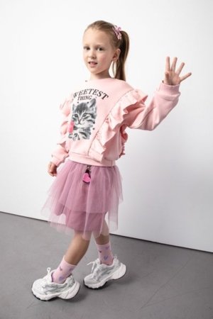 COCCODRILLO džemperis CRAFT PUNK GIRL KIDS, rozā, ZC5132101CGK-033-110, 110 cm