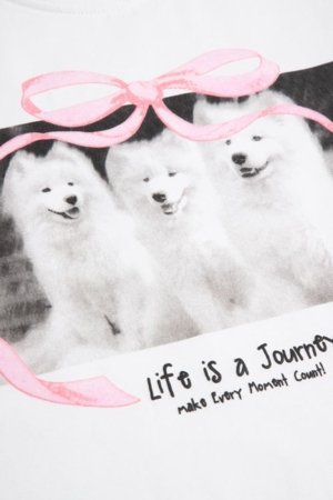 COCCODRILLO t-krekls ar īsam piedurknēm, balti, WC6143206FGJ-001-158, 158 izmērs 