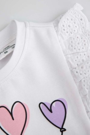 COCCODRILLO t-krekli HAPPY PUPPY GIRL NEWBORN, balts, ZC5143102HGN-001-086, 86 cm