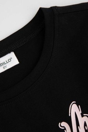 COCCODRILLO t-krekls EVERYDAY GIRL A, melns, cm 