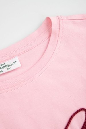 COCCODRILLO t-krekls ar garām piedurknēm, rozā, WC6143103GGK-033-104, 104 izmērs 