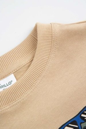 COCCODRILLO t-krekls ar garām piedurknēm, smilšu krāsa, WC6143102NBK-002-104, 104 cm 