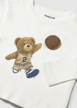 MAYORAL t-krekls ar garām piedurknēm, cream-bear, 2.070-67, 4 cm 