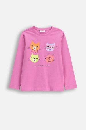 COCCODRILLO t-krekls ar garām piedurknēm, rozā, cm 