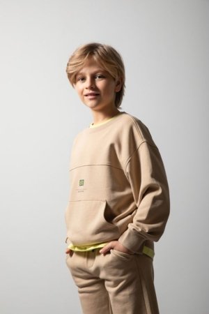 COCCODRILLO džemperis, smilšu krāsa, WC6132101NBJ-002-152, 152 cm 