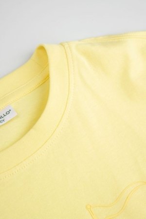 COCCODRILLO t-krekls ar īsam piedurknēm, dzelteni, WC6143201FGJ-004-134, 134 izmērs 