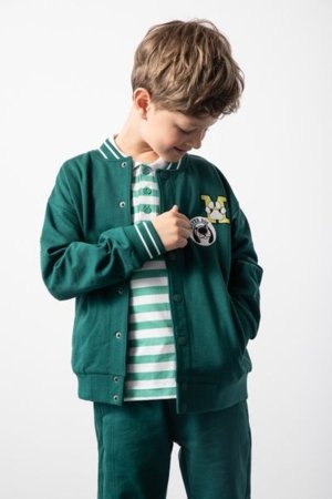 COCCODRILLO džemperis ACADEMY BOY KIDS, zaļš, ZC5132601ABK-011-116, 116 cm 