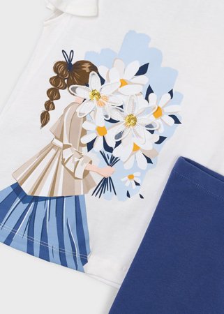 MAYORAL t-krekls ar īsam piedurknēm + legini, porcelain, 3.724-88, 104  cm 