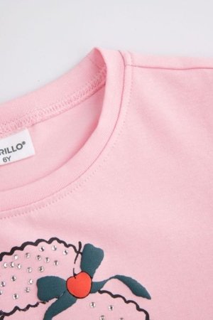 COCCODRILLO t-krekls FROSTING PUDDLE GIRL KIDS, rozā, cm