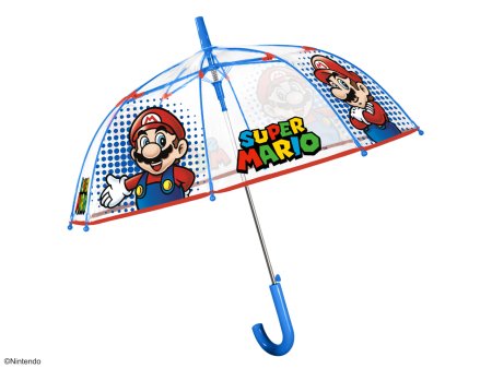 PERLETTI Caurspīdīgs lietussargs Super Mario 45/8, 75064 