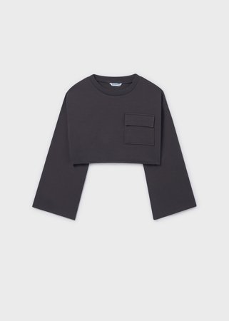 MAYORAL džemperis ar t-krekls bez piedurknēm, charcoal, 6.402-91, 157  cm 