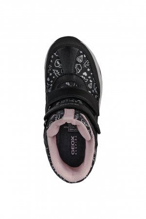 GEOX ziemas zābaki, melni/rozā, J04CFB-0NFMN-C0618 J04CFB-0NFMN-C0618-3
