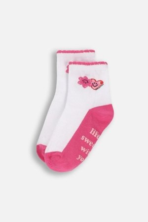 COCCODRILLO zeķes, balti, WC6382403SOG-022-019, 19/22 cm 