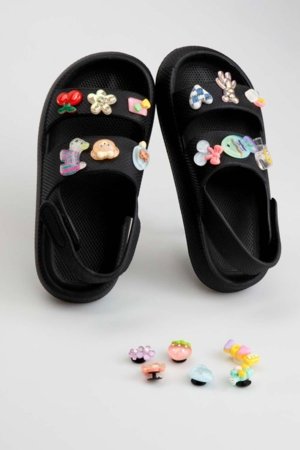 COCCODRILLO sandales, melni, WC6208102SHG-021-030, 30/031 izmērs 