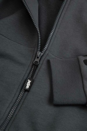 COCCODRILLO džemperis ar rāvējslēdzēju ar kapuci, pelēks, cm 