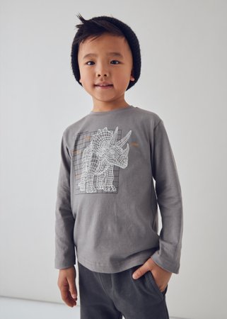 MAYORAL t-krekls ar garām piedurknēm, grey, 4.088-35, 10 cm 