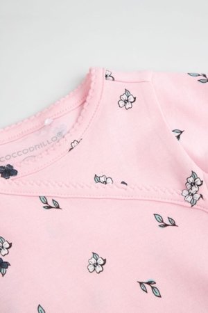 COCCODRILLO bodijs ar garām piedurknēm un pogām, rozā, izmērs 