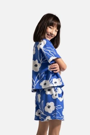 COCCODRILLO šorti FLOWER PARADISE GIRL JUNIOR, zils, WC5121401FGJ-032-164, 164 cm 