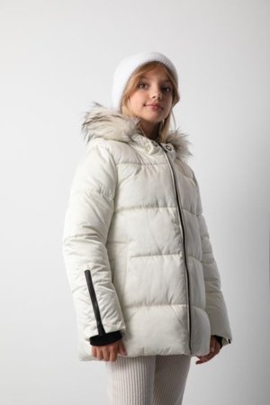 COCCODRILLO jakete OUTERWEAR GIRL JUNIOR, krēmveida, cm